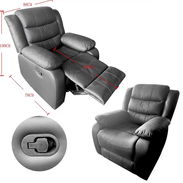🛋️ Asiento Reclinable en Polipiel Negra 💰 430 USD Disfruta de una experiencia de descanso superior con este elegante - Img 55985172