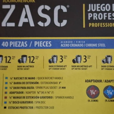 🔧Juego de Cubos de 40 piezas con chicharra.  Detalles en las fotos - Img 101014354