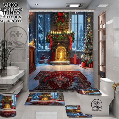 Set de baño 5 piezas tema Navideño - 10/10