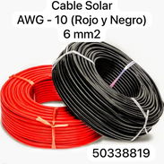 Cable fotovoltaico rojo/negro calibre 10 💰*precio 3 usd el metro* venta x múltiplos de 5 , es decir 5 ,10 ,15 ,20, 25 - Img 55858495