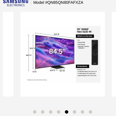 Samsung de 85” Neo QLED con Quantum Mini LED( QN80FD Modelo 2025) Smart TV 4K UHD - Img 123884011