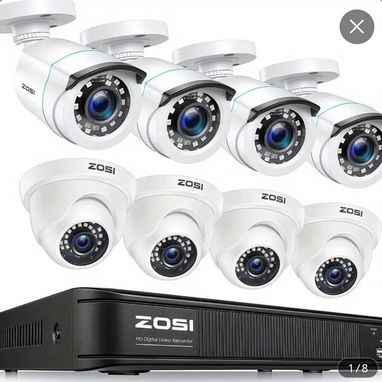 Kit de Sistema de 8 Cámara de Seguridad marca Zosi, 8 canales, 2MP HD, DVR Lite 5MP(no incluye disco de almacenamiento) - Img 126897336