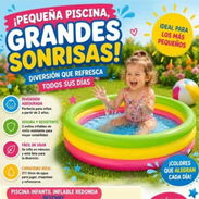 🥏PISCINA PARA NIÑOS PEQUEÑOS* - MARCA: BESTWAY - MEDIDAS: 1.02 X 25 CM - PARA NIÑOS PEQUEÑOS(2 AÑOS) - MATERIAL: LONA - Img 56713535