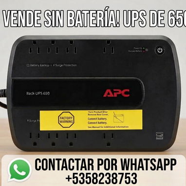 UPS backup APC ES 650VA de 8 tomas impecable con batería. funcionando perfectamente - 2/2