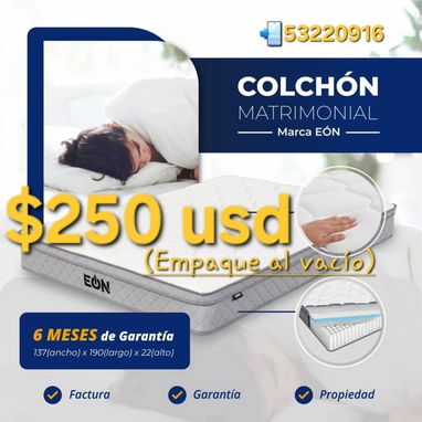 Colchón full Camero importado, viene empacado al vacío (factura, mensajería, garantía) 53220916 - Img 105893424