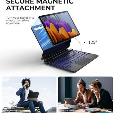 🍑Funda con Teclado Magic Style para Samsung Galaxy Tab S10 Lite / S10 FE / S9 FE / S9🍑 - 2/8