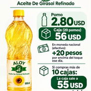 Aceite compra mínima una caja de 20 pomos que sale a 55 si compra mas de 10 - Img 57290793