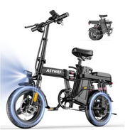 Bicicleta Eléctrica Plegable 14” 1200W 24MPH Batería 48V 10Ah Suspensión y Frenos de Disco - Img 55752400