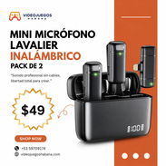 Mini Micrófono Lavalier Inalámbrico (Pack de 2) – Black | videojuegoshabana.com - Img 55726297