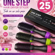 💚 CEPILLO SECADOR ONE STEP – $25 USD 💚 ✨ ¡Seca, peina y da volumen en un solo paso! Ideal para lograr un cabello: ✔️ - Img 56926753