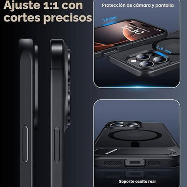 🪷Temdan Funda Magnética para iPhone 16 Pro Max – Translúcida Mate🪷 - 5/6