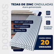 TEJA DE ZINC ONDULADA | MÍNIMO 20 TEJAS - Img 57894018