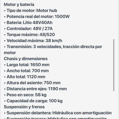Vendo bicimoto Izuki Bimini en 1000 usd haciendo 75 km - 5/6