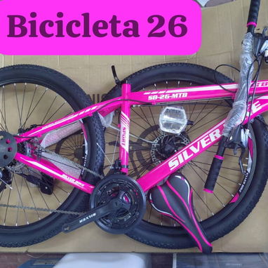 Bicicletas medida 26,torre,cambia platos y Manillas integrales Shimano,frenos de disco y amortiguacion nuevas en caja - Img 121118957