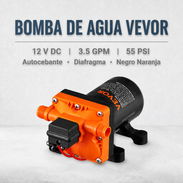 Bomba de Agua VEVOR 12V DC 3.5 GPM 55 PSI Autocebante Diafragma Negro Naranja / - Img 55427470