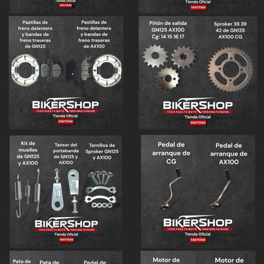 Tienda de Accesorios para motos de combustión. BIKERSHOP - 10/10