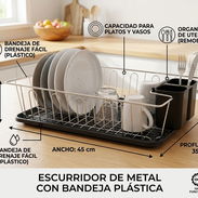 Escurridor de metal con bandeja plástica (DH) - Img 55541301