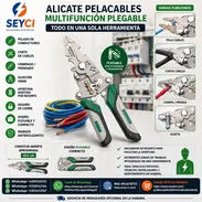 Alicate pelacables multifunción plegable: pela, corta y crimpa - Img 58240872