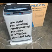 Lavadora automática marca Milexus de 7.5 kg - Img 45369276