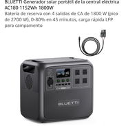 ⚡ BLUETTI AC180 🔋1152 Wh Capacidad LiFePO4 ✅ 1800 W Potencia Nominal ✅ 2700 W Potencia Pico 🧾 Garantía 7 días 🚛 Tr - Img 56939417
