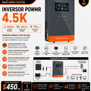 Inversor Híbrido POWMR 4.5K 4500W 24V DC 110V AC - Nuevo - Img 57391860