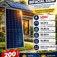 ☀️ PANEL SOLAR ☀️ LONGI BIFACIAL 610W. ENTREGA GRATIS CON FACTURA A CLIENTE. 📲 54833699 - Img 57724437