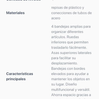 Organizador plástico 4 niveles y ruedas - 3/4