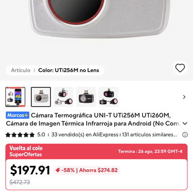 Cámara térmica UTi256M para teléfono Android - 6/7