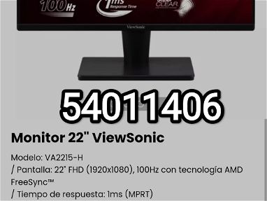 ¡¡Monitor 22" pulgadas ViewSonic Modelo: VA2215-H / Full-HD (1920x1080), 100Hz con tecnología AMD FreeSync™!! - Img main-image