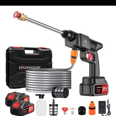 Hidrolavadora eléctrica portátil e inalámbrica 550W con 680 PSI de presión màxima - Img 118118346