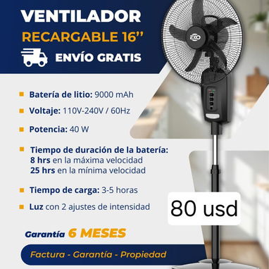 VENTILADORES RECARGABLES - Img 124685107