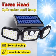 Lampara de tres cabezas. Luz solar exteriores. Luz Solar LED de Pared con Sensor de Movimiento - Img 55247063