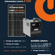 Estación Energía 1kw 1280wh/1000w + Panel Solar EÓN - Img 54988126
