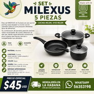 SET DE OLLAS PARA INDUCCION Y OTRAS COCINAS.   MILEXUS 5 PCS - Img 56796637