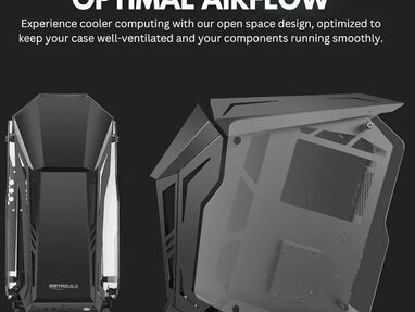 👑6️⃣6️⃣💲260usd METABUILD XtremeCase PC Caja ATX para juegos única - Caja de PC de alto flujo de aire - Soporte de refr - Img 64078821