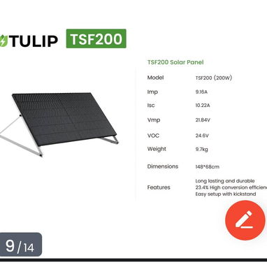 Kit de 2 paneles rígidos de 200W cada uno (400W en total) con sus soportes y 1 cable XT60 de 6m - Img 125768574