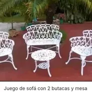 Juego de sofá con dos butacas y mesa de centro - Img 57460020