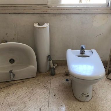 Se vende lavabo de pedestal y bidet marca Roca, con sifa y llave - Img 125021668