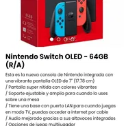 Nintendo Switch OLED-64GB (R/A). Nuevo - Img 48534941