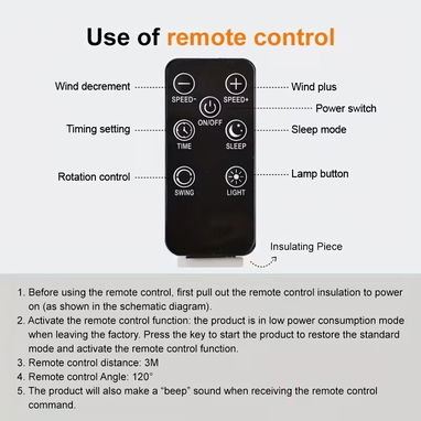VENTILADOR RECARGABLE YOOMUE MODELO X11 20000MAH LED CONTROL REMOTO 4 VELOCIDADES ENVÍO DISPONIBLE + GARANTÍA - 9/10