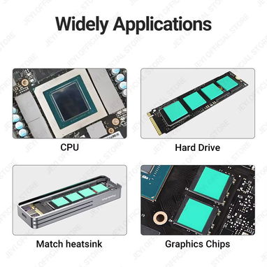Paquete de 100 almohadillas térmicas JEYI, Thermal Pads, para M.2 SSD NVMe, PC, GPU - 4/5