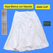 Se vende saya blanca con sayuela de mujer 6000 cup - Img 54489559