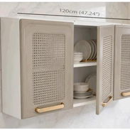 Estante aéreo de 3 puertas color beige - Img 56691619