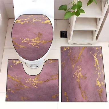 Set de 3 alfombras para baños con hermosos diseños. Mensajería disponible - Img 116521266