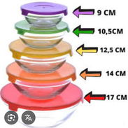 🔮Set de bowls  con diseño de cristal. Compuesto por 5 recipientes de diferentes tamaños - Img 52268490