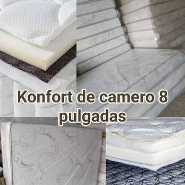 Camas de tubo y colchones confort y colchones de espuma listos para entregar para más información al wasat - Img 121223279