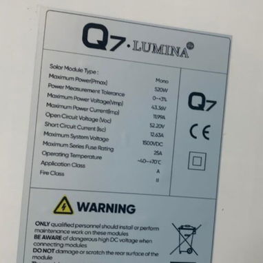 Panel solar q7 520w con sus cables - Img 123143349