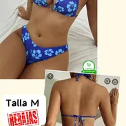 Juego de bikini azul con flores - Img 55923617
