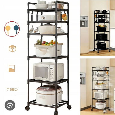 Estante Organizador de 6 pisos con ruedas para cocina o baño 🍂 22 USD - 2/7