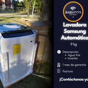 Lavadora automática Samsung 9 kg  Agua fría  Inverter   Precio:290 usd  3 meses de garantía - Img 55303635